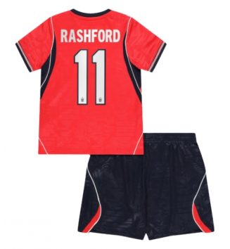 Engeland Marcus Rashford #11 Uit tenue Kids WK 2026 Voetbalshirt Korte Mouw + Shorts