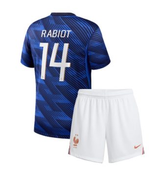 Frankrijk Adrien Rabiot #14 Thuis tenue Kids WK 2026 Voetbalshirt Korte Mouw + Shorts Frankrijk Adrien Rabiot #14 Thuis tenue Kids WK 2026 Voetbalshirt Korte Mouw + Shorts