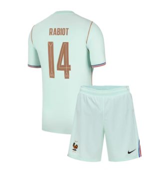 Frankrijk Adrien Rabiot #14 Uit tenue Kids WK 2026 Voetbalshirt Korte Mouw + Shorts Frankrijk Adrien Rabiot #14 Uit tenue Kids WK 2026 Voetbalshirt Korte Mouw + Shorts