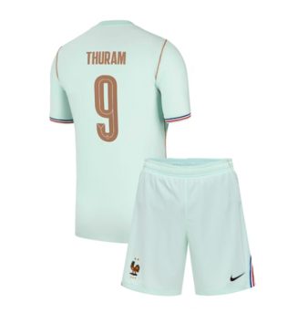 Frankrijk Marcus Thuram #9 Uit tenue Kids WK 2026 Voetbalshirt Korte Mouw + Shorts
