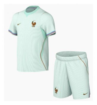 Frankrijk Uit tenue Kids WK 2026 Voetbalshirt Korte Mouw + Shorts Frankrijk Uit tenue Kids WK 2026 Voetbalshirt Korte Mouw + Shorts