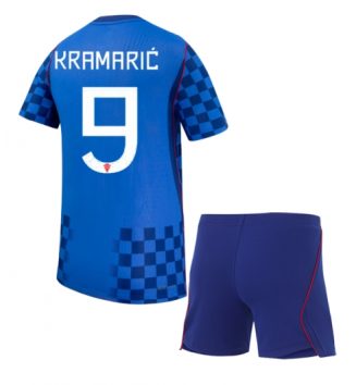 Kroatië Andrej Kramaric #9 Uit tenue Kids WK 2026 Voetbalshirt Korte Mouw + Shorts