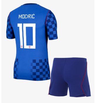 Kroatië Luka Modric #10 Uit tenue Kids WK 2026 Voetbalshirt Korte Mouw + Shorts