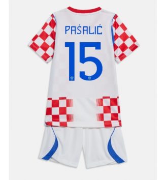 Kroatië Mario Pasalic #15 Thuis tenue Kids WK 2026 Voetbalshirt Korte Mouw + Shorts