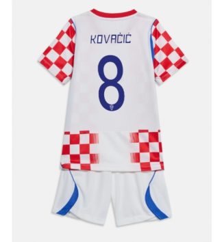 Kroatië Mateo Kovacic #8 Thuis tenue Kids WK 2026 Voetbalshirt Korte Mouw + Shorts