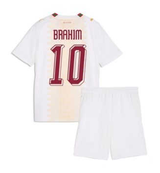 Marokko Brahim Diaz #10 Uit tenue Kids WK 2026 Voetbalshirt Korte Mouw + Shorts Marokko Brahim Diaz #10 Uit tenue Kids WK 2026 Voetbalshirt Korte Mouw + Shorts
