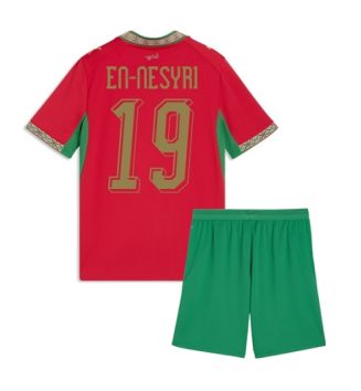 Marokko Youssef En-Nesyri #19 Thuis tenue Kids WK 2026 Voetbalshirt Korte Mouw + Shorts Marokko Youssef En-Nesyri #19 Thuis tenue Kids WK 2026 Voetbalshirt Korte Mouw + Shorts
