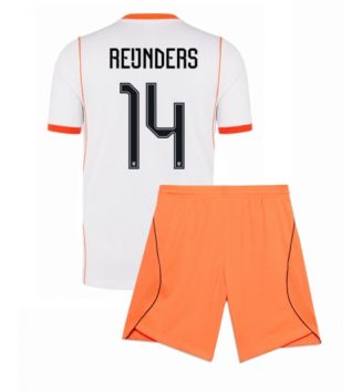 Nederland Tijjani Reijnders #14 Uit tenue Kids WK 2026 Voetbalshirt Korte Mouw + Shorts