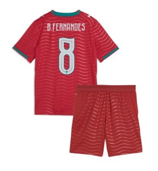 Portugal Bruno Fernandes #8 Thuis tenue Kids WK 2026 Voetbalshirt Korte Mouw + Shorts Portugal Bruno Fernandes #8 Thuis tenue Kids WK 2026 Voetbalshirt Korte Mouw + Shorts