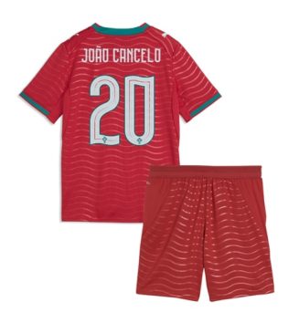 Portugal Joao Cancelo #20 Thuis tenue Kids WK 2026 Voetbalshirt Korte Mouw + Shorts