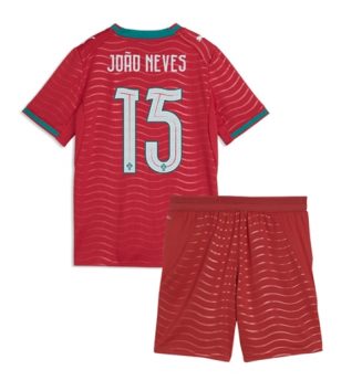 Portugal Joao Neves #15 Thuis tenue Kids WK 2026 Voetbalshirt Korte Mouw + Shorts