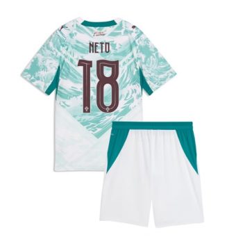 Portugal Pedro Neto #18 Uit tenue Kids WK 2026 Voetbalshirt Korte Mouw + Shorts