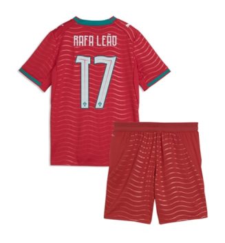 Portugal Rafael Leao #17 Thuis tenue Kids WK 2026 Voetbalshirt Korte Mouw + Shorts