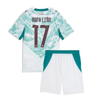 Portugal Rafael Leao #17 Uit tenue Kids WK 2026 Voetbalshirt Korte Mouw + Shorts