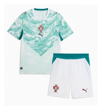 Portugal Uit tenue Kids WK 2026 Voetbalshirt Korte Mouw + Shorts Portugal Uit tenue Kids WK 2026 Voetbalshirt Korte Mouw + Shorts