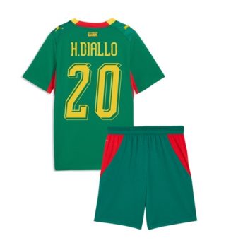 Senegal Habib Diallo #20 Uit tenue Kids WK 2026 Voetbalshirt Korte Mouw + Shorts