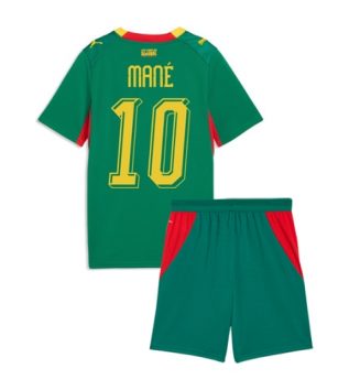 Senegal Sadio Mane #10 Uit tenue Kids WK 2026 Voetbalshirt Korte Mouw + Shorts
