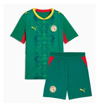 Senegal Uit tenue Kids WK 2026 Voetbalshirt Korte Mouw + Shorts