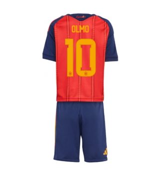 Spanje Dani Olmo #10 Thuis tenue Kids WK 2026 Voetbalshirt Korte Mouw + Shorts