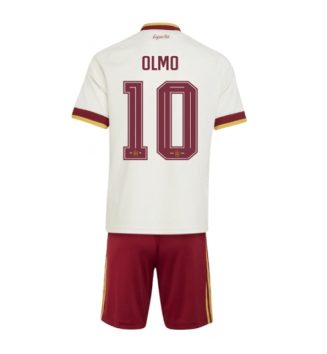 Spanje Dani Olmo #10 Uit tenue Kids WK 2026 Voetbalshirt Korte Mouw + Shorts
