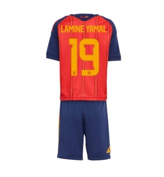 Spanje Lamine Yamal #19 Thuis tenue Kids WK 2026 Voetbalshirt Korte Mouw + Shorts