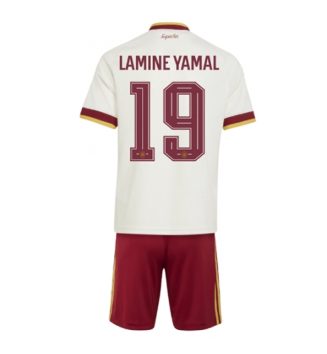 Spanje Lamine Yamal #19 Uit tenue Kids WK 2026 Voetbalshirt Korte Mouw + Shorts