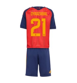 Spanje Mikel Oyarzabal #21 Thuis tenue Kids WK 2026 Voetbalshirt Korte Mouw + Shorts
