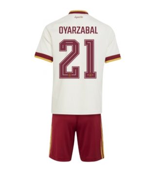 Spanje Mikel Oyarzabal #21 Uit tenue Kids WK 2026 Voetbalshirt Korte Mouw + Shorts