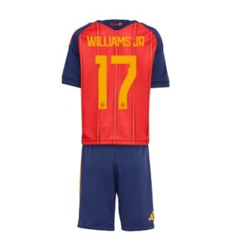 Spanje Nico Williams #17 Thuis tenue Kids WK 2026 Voetbalshirt Korte Mouw + Shorts