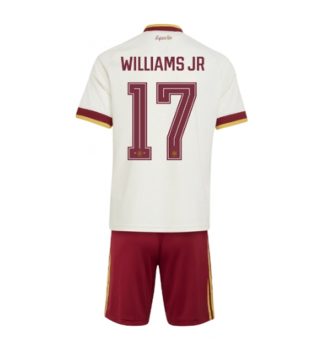Spanje Nico Williams #17 Uit tenue Kids WK 2026 Voetbalshirt Korte Mouw + Shorts