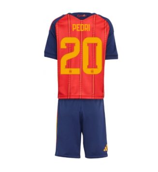 Spanje Pedri Gonzalez #20 Thuis tenue Kids WK 2026 Voetbalshirt Korte Mouw + Shorts 408