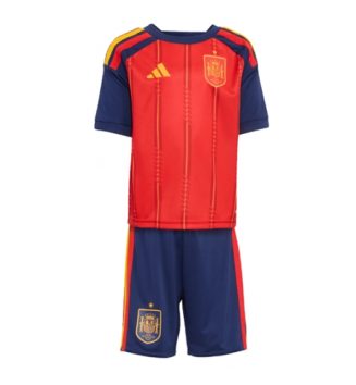 Spanje Thuis tenue Kids WK 2026 Voetbalshirt Korte Mouw + Shorts Spanje Thuis tenue Kids WK 2026 Voetbalshirt Korte Mouw + Shorts