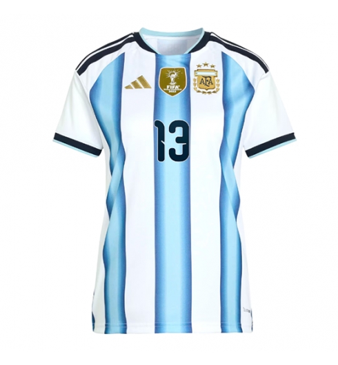 Argentinië Cristian Romero #13 Thuis tenue Dames WK 2026 Voetbalshirt Korte Mouw 2 Argentinië Cristian Romero #13 Thuis tenue Dames WK 2026 Voetbalshirt Korte Mouw 2