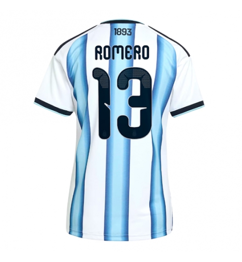 Argentinië Cristian Romero #13 Thuis tenue Dames WK 2026 Voetbalshirt Korte Mouw Argentinië Cristian Romero #13 Thuis tenue Dames WK 2026 Voetbalshirt Korte Mouw