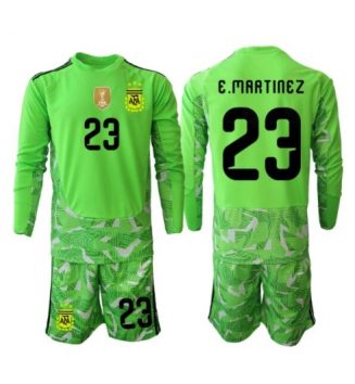 Argentinië Emiliano Martinez #23 Keeper Uit tenue Kids WK 2026 Lange Mouwen (+ broek) Argentinië Emiliano Martinez #23 Keeper Uit tenue Kids WK 2026 Lange Mouwen (+ broek)