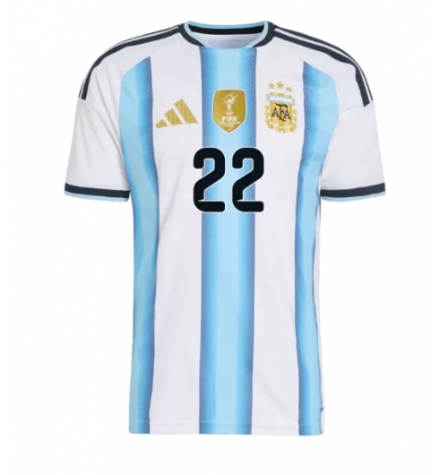 Argentinië Lautaro Martinez #22 Thuis tenue Dames WK 2026 Voetbalshirt Korte Mouw 2 Argentinië Lautaro Martinez #22 Thuis tenue Dames WK 2026 Voetbalshirt Korte Mouw 2