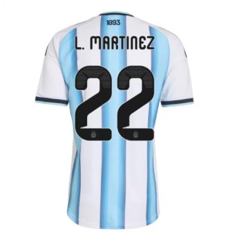Argentinië Lautaro Martinez #22 Thuis tenue Dames WK 2026 Voetbalshirt Korte Mouw