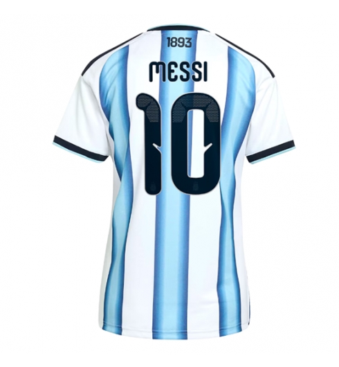 Argentinië Lionel Messi #10 Thuis tenue Dames WK 2026 Voetbalshirt Korte Mouw Argentinië Lionel Messi #10 Thuis tenue Dames WK 2026 Voetbalshirt Korte Mouw