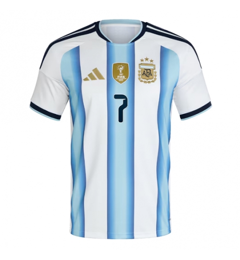 Argentinië Rodrigo De Paul #7 Thuis tenue WK 2026 Voetbalshirt Korte Mouw 2 Argentinië Rodrigo De Paul #7 Thuis tenue WK 2026 Voetbalshirt Korte Mouw 2