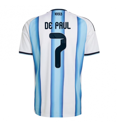 Argentinië Rodrigo De Paul #7 Thuis tenue WK 2026 Voetbalshirt Korte Mouw Argentinië Rodrigo De Paul #7 Thuis tenue WK 2026 Voetbalshirt Korte Mouw