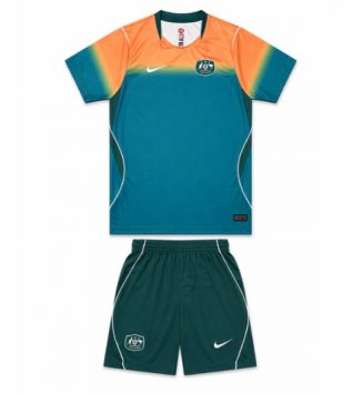 Australië Uit tenue Kids WK 2026 Voetbalshirt Korte Mouw + Shorts