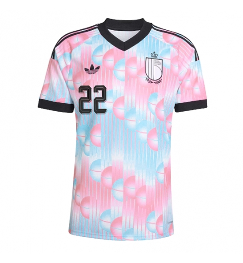 België Alexis Saelemaekers #22 Uit tenue WK 2026 Voetbalshirt Korte Mouw 2 België Alexis Saelemaekers #22 Uit tenue WK 2026 Voetbalshirt Korte Mouw 2