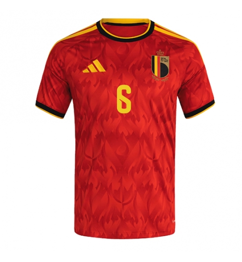 België Axel Witsel #6 Thuis tenue WK 2026 Voetbalshirt Korte Mouw 2 België Axel Witsel #6 Thuis tenue WK 2026 Voetbalshirt Korte Mouw 2