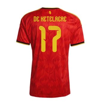 België Charles De Ketelaere #17 Thuis tenue WK 2026 Voetbalshirt Korte Mouw België Charles De Ketelaere #17 Thuis tenue WK 2026 Voetbalshirt Korte Mouw
