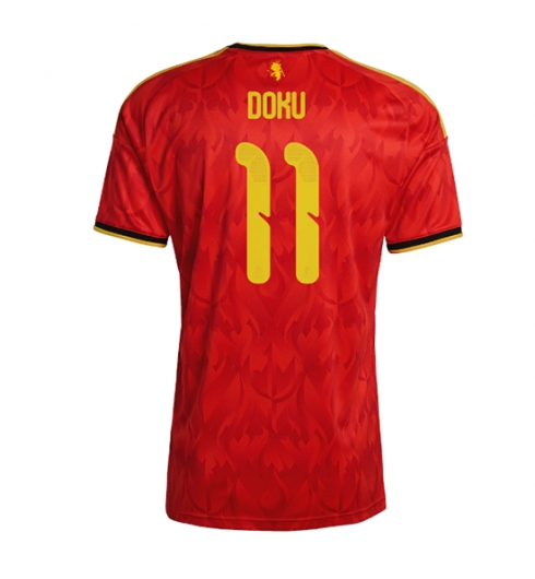 België Jeremy Doku #11 Thuis tenue WK 2026 Voetbalshirt Korte Mouw België Jeremy Doku #11 Thuis tenue WK 2026 Voetbalshirt Korte Mouw
