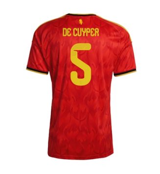 België Maxim De Cuyper #5 Thuis tenue WK 2026 Voetbalshirt Korte Mouw België Maxim De Cuyper #5 Thuis tenue WK 2026 Voetbalshirt Korte Mouw