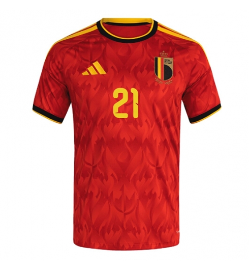België Nathan Ngoy #25 Thuis tenue WK 2026 Voetbalshirt Korte Mouw 2 België Nathan Ngoy #25 Thuis tenue WK 2026 Voetbalshirt Korte Mouw 2