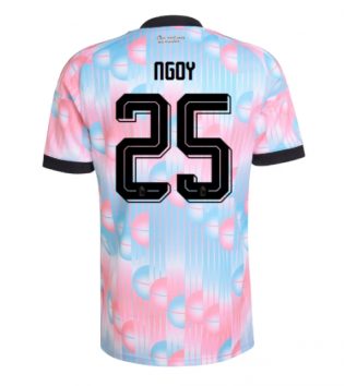 België Nathan Ngoy #25 Uit tenue WK 2026 Voetbalshirt Korte Mouw België Nathan Ngoy #25 Uit tenue WK 2026 Voetbalshirt Korte Mouw