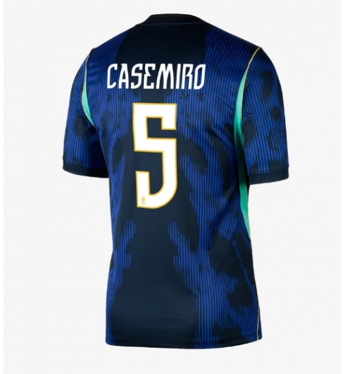 Brazilië Casemiro #5 Uit tenue WK 2026 Voetbalshirt Korte Mouw Brazilië Casemiro #5 Uit tenue WK 2026 Voetbalshirt Korte Mouw