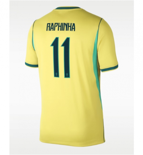 Brazilië Raphinha Belloli #11 Thuis tenue WK 2026 Voetbalshirt Korte Mouw Brazilië Raphinha Belloli #11 Thuis tenue WK 2026 Voetbalshirt Korte Mouw